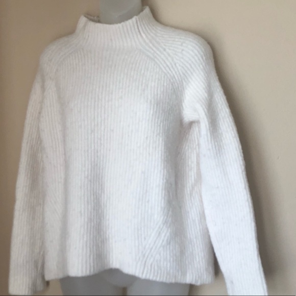 Madewell Sweaters - Madewell White Wool Sweater Ribbed Knit Size Med